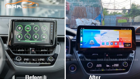 Màn hình DVD Android xe Toyota Cross 2020 - nay | Màn Bravigo nguyên khối